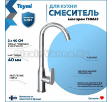 Смеситель для кухни Teymi Lina T10223 хром