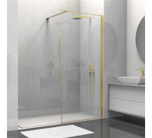 Душевая перегородка Walk-In VSW-1HS800CLG, 800*2000, брашированное золото, стекло прозрачное