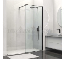 Душевая перегородка Walk-In VSW-1HS100CLB, 1000*2000, черный матовый, стекло прозрачное