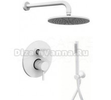 Душевой комплект Paffoni Light KITLIG018BOKING С ВНУТРЕННЕЙ ЧАСТЬЮ, белый матовый
