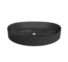 Накладная раковина для ванной комнаты Wellsee Belle Spa 2.0 335808000: ширина умывальника 64 см, цвет матовый черный