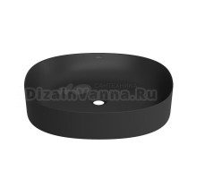 Накладная раковина для ванной комнаты Wellsee Belle Spa 2.0 335806000: прямоугольная раковина, ширина умывальника 55 см, цвет матовый черный