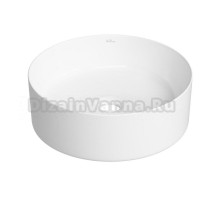 Накладная раковина для ванной комнаты Wellsee Belle Spa 335701000: круглая раковина, ширина умывальника 38 см, цвет глянцевый белый