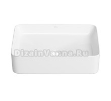 Накладная раковина для ванной комнаты Wellsee Mint 338102000: прямоугольная раковина, ширина умывальника 50 см, цвет глянцевый белый