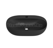 Накладная или подвесная раковина для ванной Wellsee Pro Line 337502000: прямоугольная раковина, ширина умывальника 53 см, цвет матовый черный