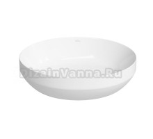 Накладная раковина для ванной комнаты Wellsee Air Gap R 338601000: овальная раковина, ширина умывальника 50 см, цвет глянцевый белый