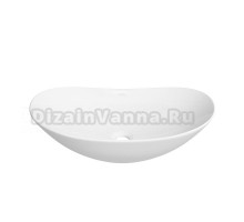 Накладная раковина для ванной комнаты Wellsee Carefree Dove 332903000: овальная раковина, ширина умывальника 60 см, цвет глянцевый белый