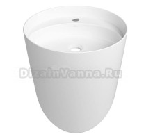 Подвесная раковина для ванной комнаты Wellsee M1 Limited Edition 328801000: круглая раковина, ширина умывальника 45 см, цвет глянцевый белый