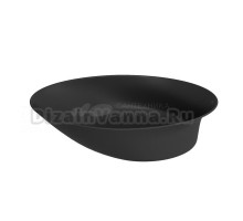 Накладная раковина для ванной комнаты Wellsee Faze Moment 327802000: ширина умывальника 55 см, цвет матовый черный