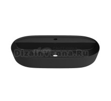 Накладная раковина для ванной комнаты Wellsee Chic Riviera 326823000: овальная раковина, ширина умывальника 82 см, цвет матовый черный