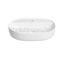 Накладная раковина для ванной комнаты Wellsee Chic Riviera 326804000: овальная раковина, ширина умывальника 50 см, цвет глянцевый белый