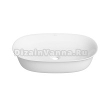 Накладная раковина для ванной комнаты Wellsee Brillant iCon 326001000: овальная раковина, ширина умывальника 50 см, цвет глянцевый белый