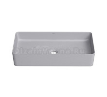 Накладная раковина для ванной комнаты Wellsee FreeDom 2.0 323020000: прямоугольная раковина, ширина умывальника 60 см, цвет матовый серый