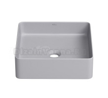 Накладная раковина для ванной комнаты Wellsee FreeDom 2.0 323011000: квадратная раковина, ширина умывальника 36 см, цвет матовый серый