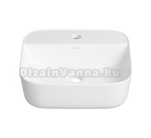 Накладная раковина для ванной комнаты Wellsee Preen 329705000: квадратная раковина, ширина умывальника 40 см, цвет глянцевый белый