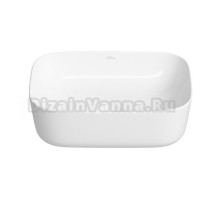 Накладная раковина для ванной комнаты Wellsee Preen 329702000: прямоугольная раковина, ширина умывальника 40 см, цвет глянцевый белый