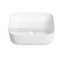 Накладная раковина для ванной комнаты Wellsee Preen 329701000: квадратная раковина, ширина умывальника 39 см, цвет глянцевый белый