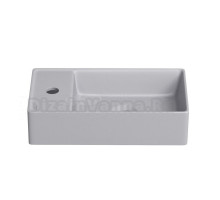 Маленькая раковина в туалет Wellsee WC Area 321809000: подвесная или накладная раковина, ширина умывальника 41 см, цвет матовый серый