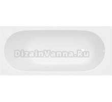 Ванна из искусственного камня KUPÁLA Obereg 170x75 см, встраиваемая, матовая белая, на ножках