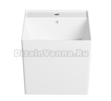 Подвесная раковина для ванной комнаты Wellsee M1 Limited Edition 31880400S: квадратная раковина, ширина умывальника 42 см, цвет глянцевый белый