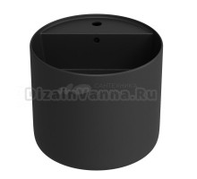 Подвесная раковина для ванной комнаты Wellsee M1 Limited Edition 31880600S: круглая раковина, ширина умывальника 45 см, цвет матовый черный