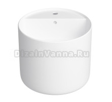 Подвесная раковина для ванной комнаты Wellsee M1 Limited Edition 31880200S: круглая раковина, ширина умывальника 45 см, цвет глянцевый белый