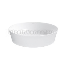 Накладная раковина для ванной комнаты Wellsee Cromulent 318001000: круглая раковина, ширина умывальника 43 см, цвет глянцевый белый