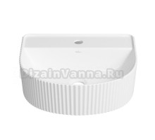 Накладная или подвесная раковина для ванной Wellsee Festive Fox 317304000: полукруглая раковина, ширина умывальника 45 см, цвет глянцевый белый