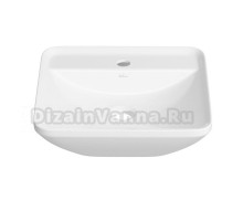 Накладная раковина для ванной комнаты Wellsee Cute Twin S 318301000: квадратная раковина, ширина умывальника 43 см, цвет глянцевый белый