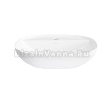 Накладная раковина для ванной комнаты Wellsee Cute Twin R 318402000: овальная раковина, ширина умывальника 50 см, цвет глянцевый белый