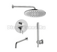 Душевой комплект Paffoni Light KITLIG019CR045 С ВНУТРЕННЕЙ ЧАСТЬЮ, хром