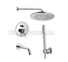 Душевой комплект Paffoni Light KITLIG019CR139 С ВНУТРЕННЕЙ ЧАСТЬЮ, хром