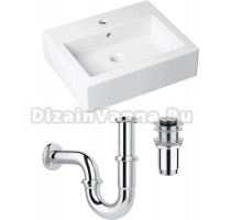 Комплект Накладная раковина Lavinia Boho Bathroom Sink 33311014 + Донный клапан Wellsee Drainage System 182134000 хром + Сифон 182102000 хром