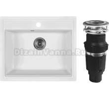 Комплект Мойка Wisent MW600-28 вайт + Измельчитель Bone Crusher BC 610-AS