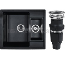 Комплект Мойка Wisent MWQ580-25 оникс + Измельчитель Bone Crusher BC 610-AS