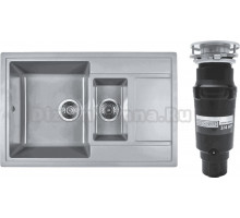 Комплект Мойка Wisent MWQ780-29 грэй + Измельчитель Bone Crusher BC 910-SL-Slim Line