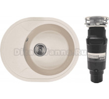 Комплект Мойка Wisent MWR620-30 крем + Измельчитель Bone Crusher BC 910-SL-Slim Line