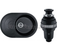 Комплект Мойка Wisent MWR760-26 антрацит + Измельчитель Bone Crusher BC 1000-AS