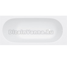 Ванна из искусственного камня KUPÁLA Obereg 180x80 см, встраиваемая, матовая белая, на ножках