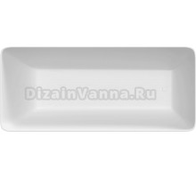 Ванна из искусственного камня KUPÁLA Cubo 180x80 см, отдельностоящая, матовая белая, на ножках, с донным клапаном