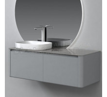 Тумба с раковиной Black&White Universe U915.1200L 7838 glossy light grey, 8885 armani ash glossy
