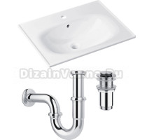 Комплект Раковина Lavinia Boho Bathroom Sink 33312010 + Донный клапан Wellsee Drainage System 182134000 хром + Сифон 182102000 хром