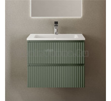 Тумба под раковину без столешницы Raval Coste 60 подвесная, 2 ящика, зеленая
