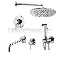 Комплект для ванной Paffoni Light KITZLIG011CR006 С ВНУТРЕННЕЙ ЧАСТЬЮ, хром