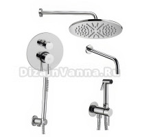 Комплект для ванной Paffoni Light KITZLIG019CR141 С ВНУТРЕННЕЙ ЧАСТЬЮ, хром