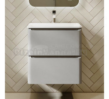 Тумба под раковину без столешницы Raval Welto 60 подвесная, 2 ящика, светло-серая