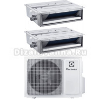 Мультисплит-система Electrolux Super Match ERP R32 EACO/I-28 FMI-4/N8_ERP на две комнаты (25 м2 + 50 м2), канального типа