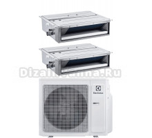 Мультисплит-система Electrolux Super Match ERP R32 EACO/I-36 FMI-4/N8_ERP на две комнаты (25 м2 + 70 м2), канального типа