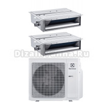 Мультисплит-система Electrolux Super Match ERP R32 EACO/I-36 FMI-4/N8_ERP на две комнаты (35 м2 + 50 м2), канального типа