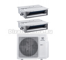 Мультисплит-система Electrolux Super Match ERP R32 EACO/I-36 FMI-4/N8_ERP на две комнаты (50 м2 + 50 м2), канального типа